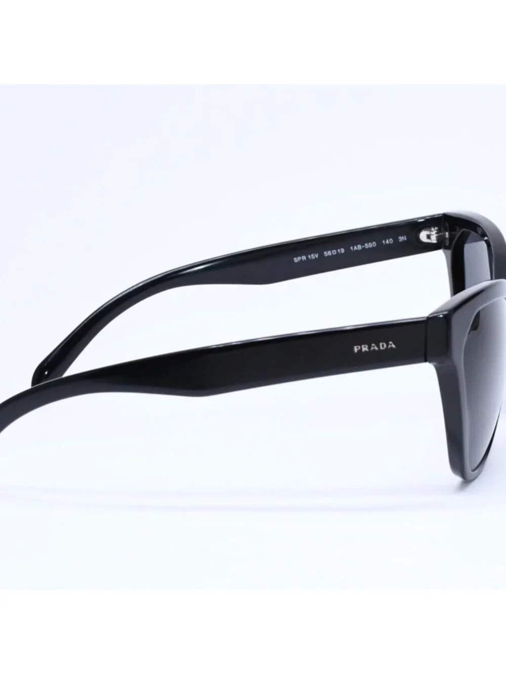 Prada Sunglasses Eyewear Cat Eye 19 Black Silver Logo